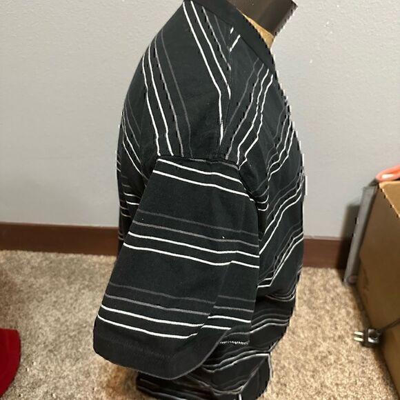 The Nike Tee Black/White Striped Mens XXL Short Sleeve - Picture 4 of 5